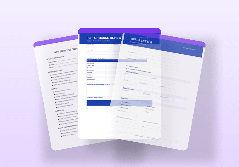 Complete HR Forms Bundle — 35 HR & Employment PDF Templates — printable template preview
