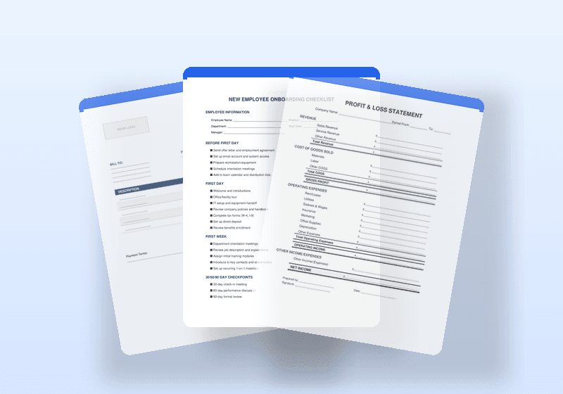 Preview of Small Business Starter Bundle — Business Forms template